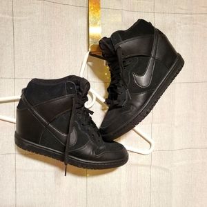 Nike sky hi Dunk wedge shoes 9.5 black